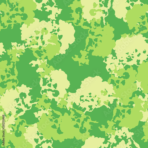 Summer camouflage of various shades of green and yellow colors