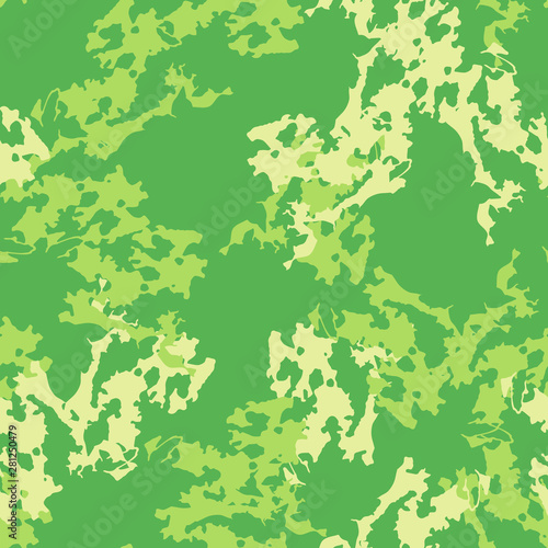 Summer camouflage of various shades of green and yellow colors © Ko_Te