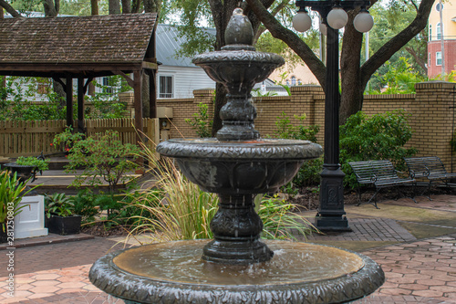 Tampa Bay, Florida. July 12, 2019 . Vintage Fountain in Ybor City State Museum 3 photo