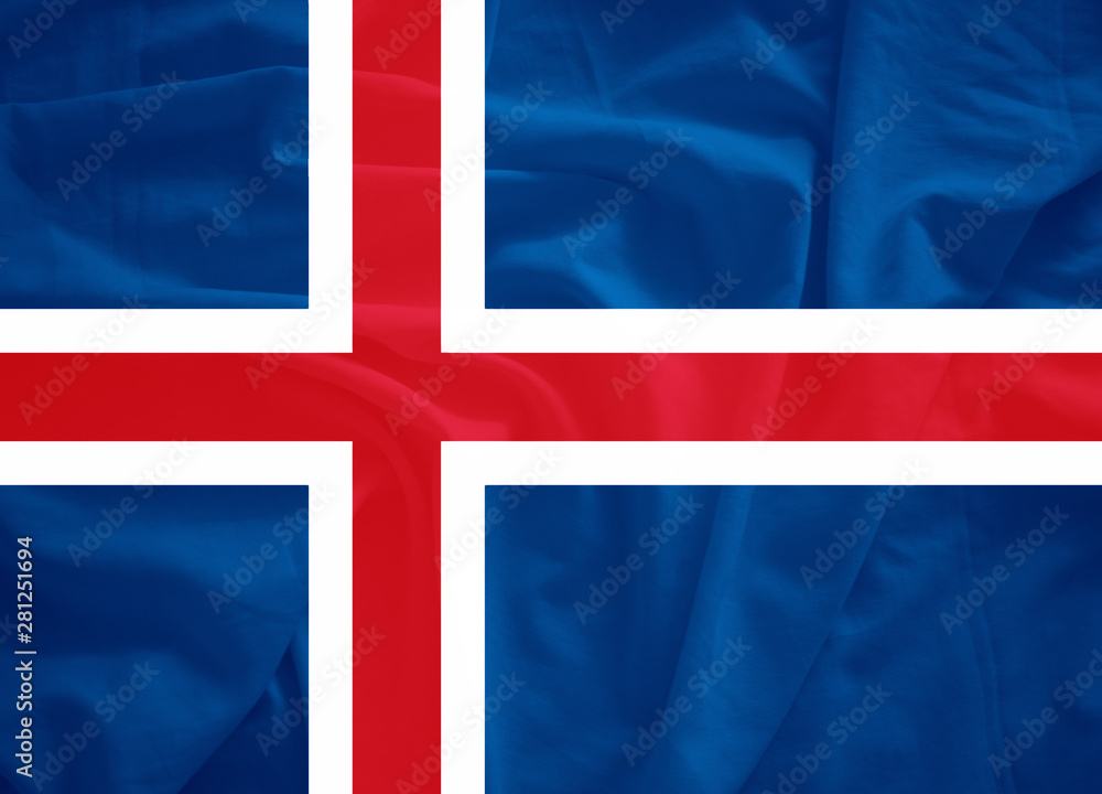 Obraz premium Iceland flag with 3d effect