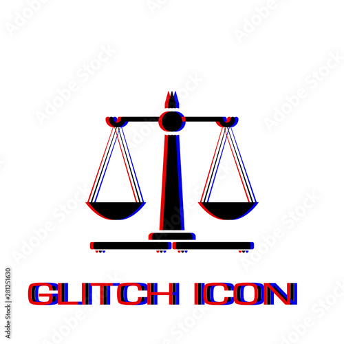 Justice Scales icon flat