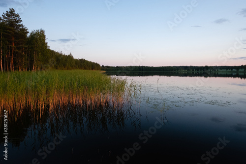 landscape with lake and sky