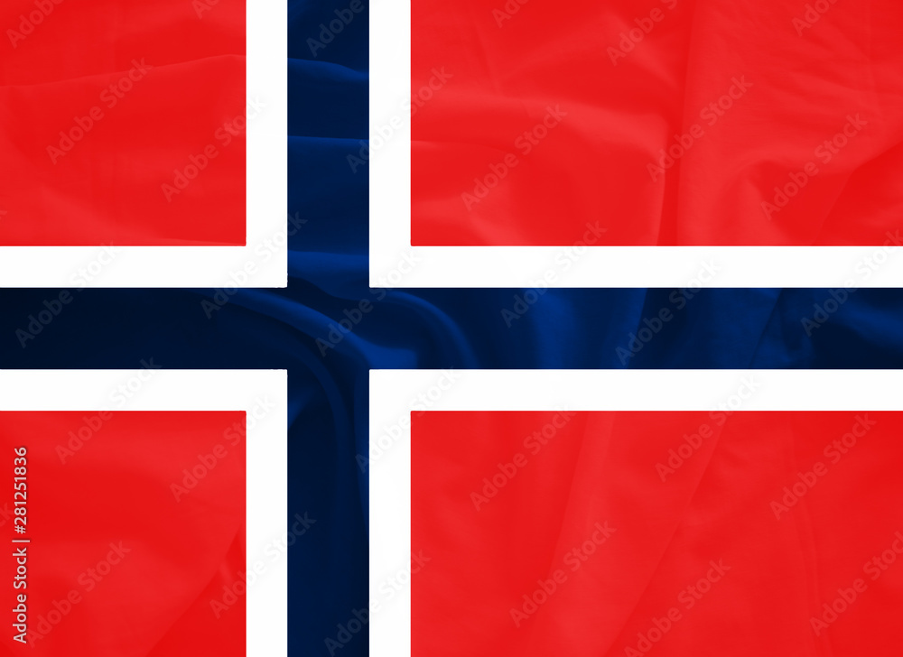 Obraz premium Norway flag with 3d effect