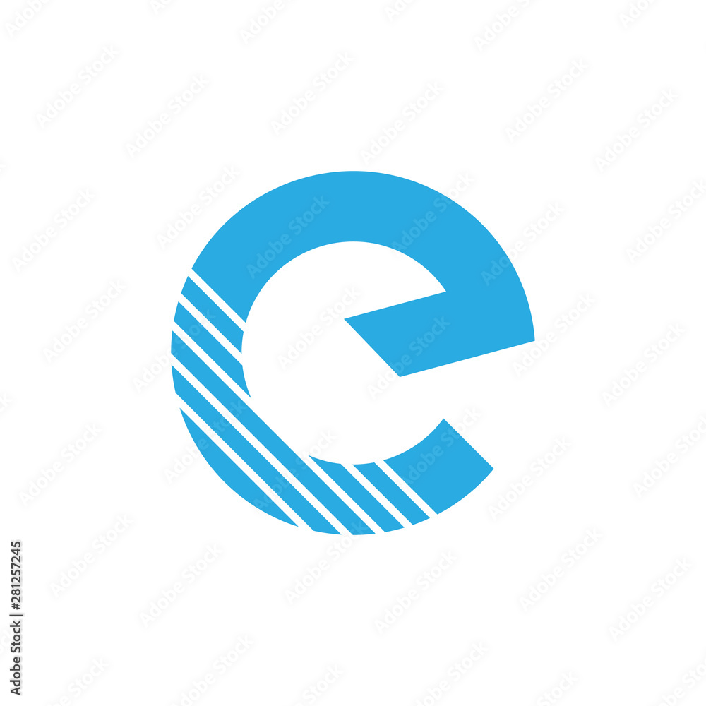 letter e circle silhouette arrow geometric logo vector letter e circle silhouette arrow geometric logo vector