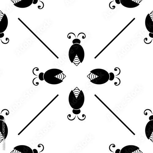 abstract bug seamless pattern with netting