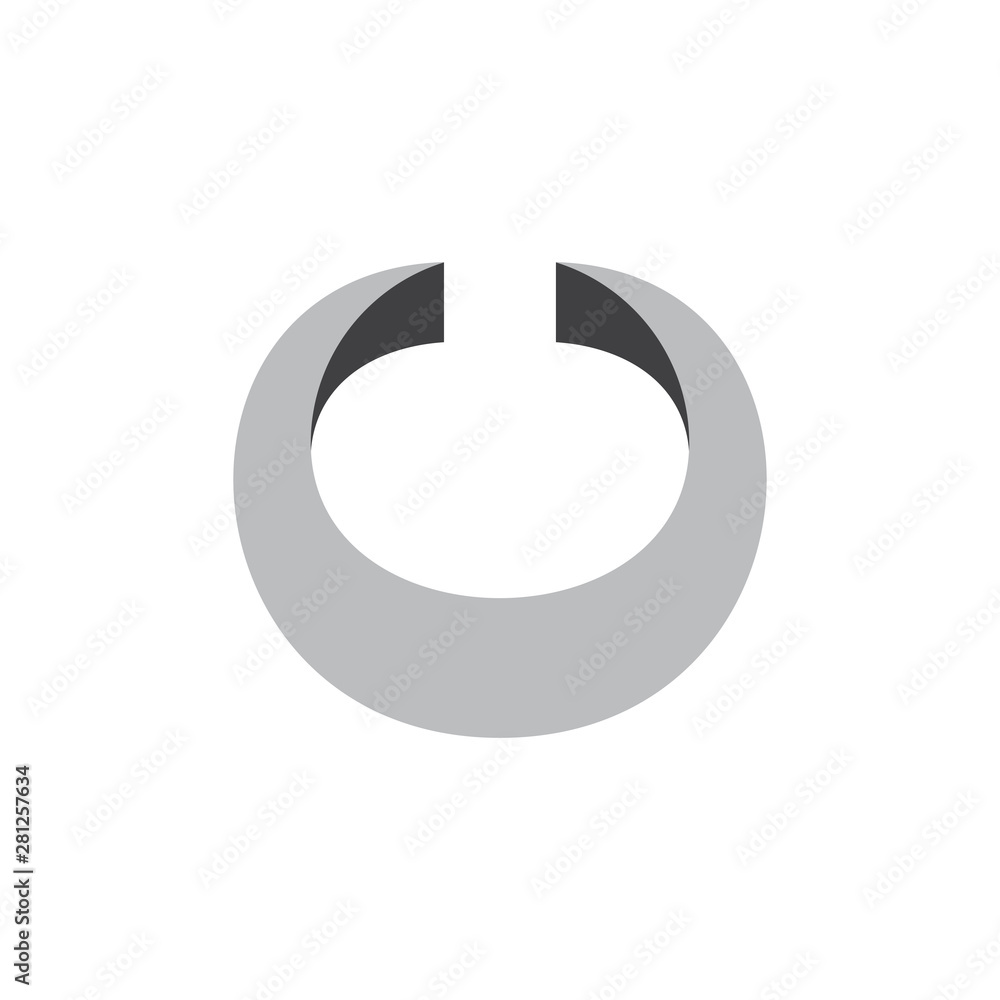 3d ring shape symbol logo vector 3d ring shape symbol logo vector