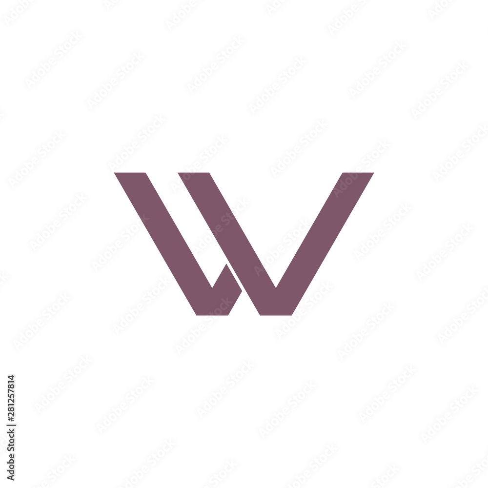 letter w simple geometric logo vector letter w simple geometric logo vector