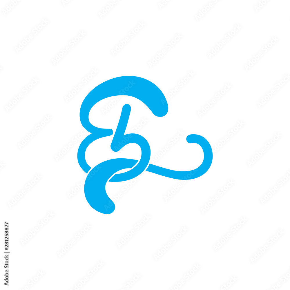 letter b curves water flow design logo vector letter b curves water flow design logo vector