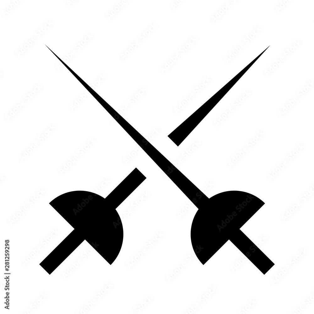 Crossed scimitar swords icon. Two sabers or cavalry swords. Vector illustration. Crossed scimitar swords icon. Two sabers or cavalry swords. Vector illustration.