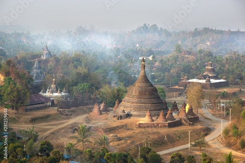 The pagodas in Mrauk-U Myanmar photo