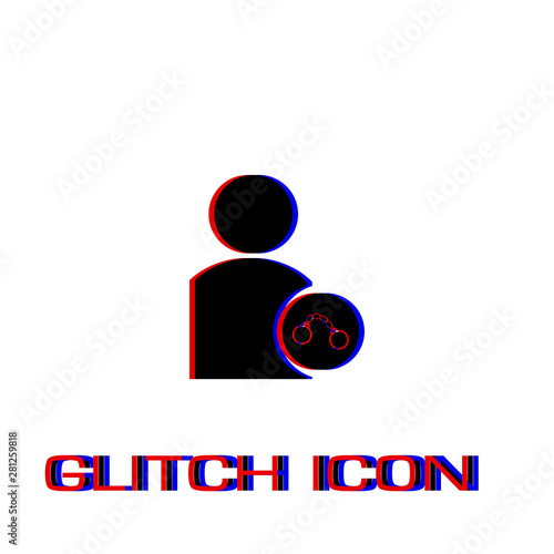 Arrest icon flat