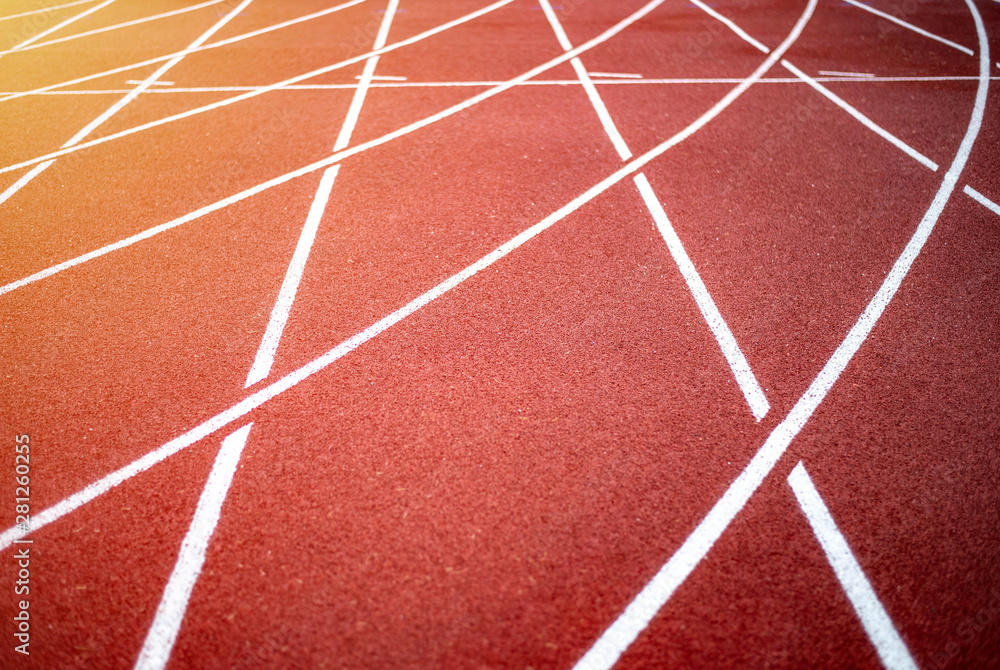 Lines on running track rubber athletes texture for background