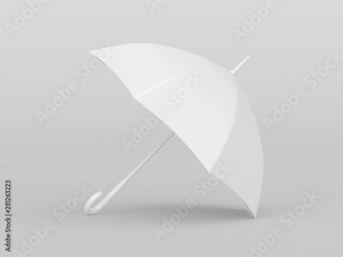 Umbrella studio photo. Mockup. 3D rendering
