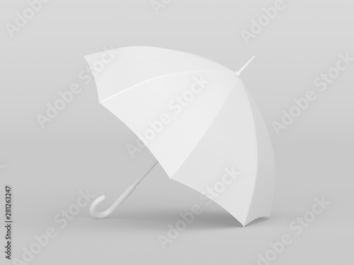 Umbrella studio photo. Mockup. 3D rendering