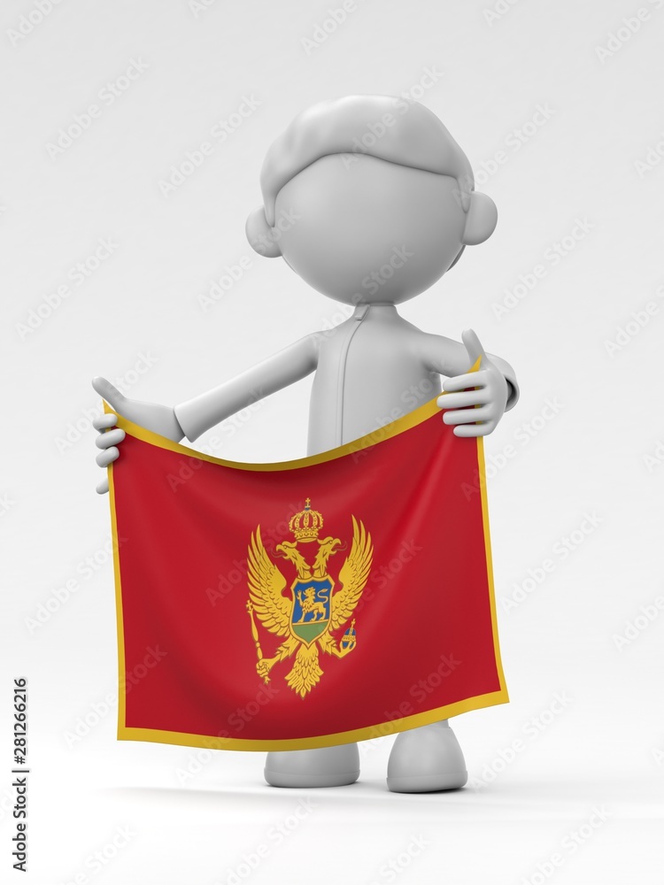 国旗を掲げるモンテネグロのスポーツ選手 Stock イラスト Adobe Stock