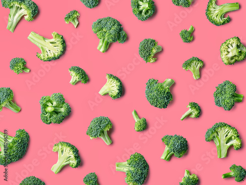 Colorful pattern of fresh broccoli