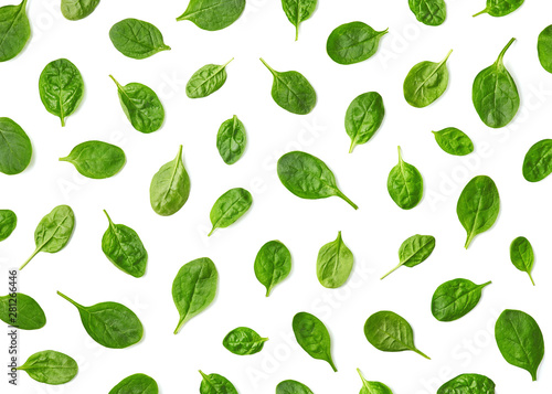 Pattern of fresh spinach leaves