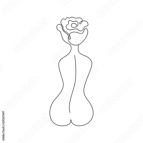Silhouette of female figure