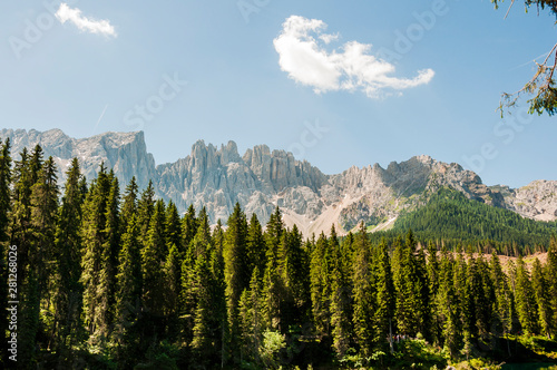 Dolomiten, Latemargruppe, Latemar, Gebirge, Alpinismus, Wanderweg, Klettern, Südtirol, Sommer, Italien photo