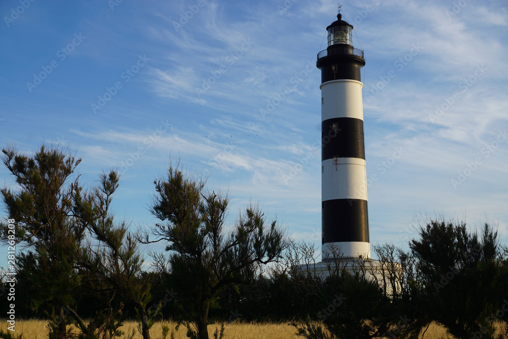 lighthouse at dusk on the west coast of France in Oléron