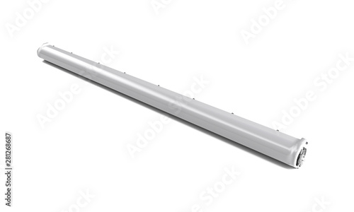 fluorescent lamp 3d render on a white background
