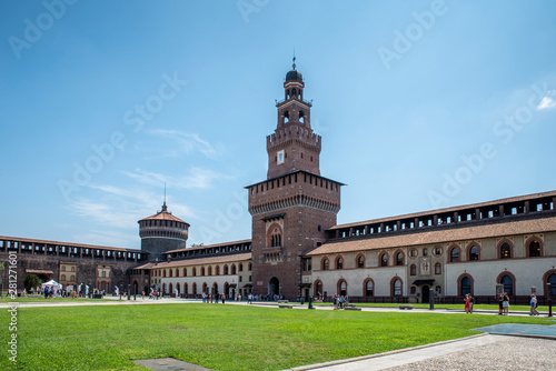 The Sforza Castle - Castello Sforzesco in Milan, Italy