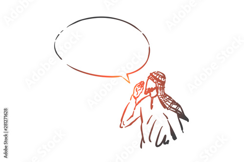 Startup, leadership, idea concept sketch. Hand drawn isolated vector illustration
