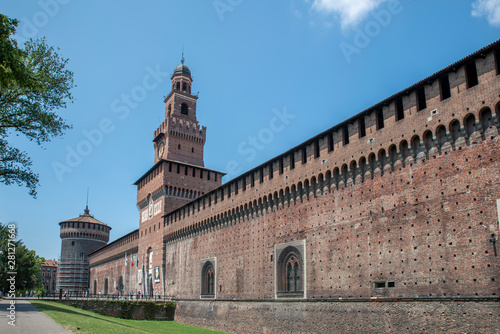 The Sforza Castle - Castello Sforzesco in Milan, Italy