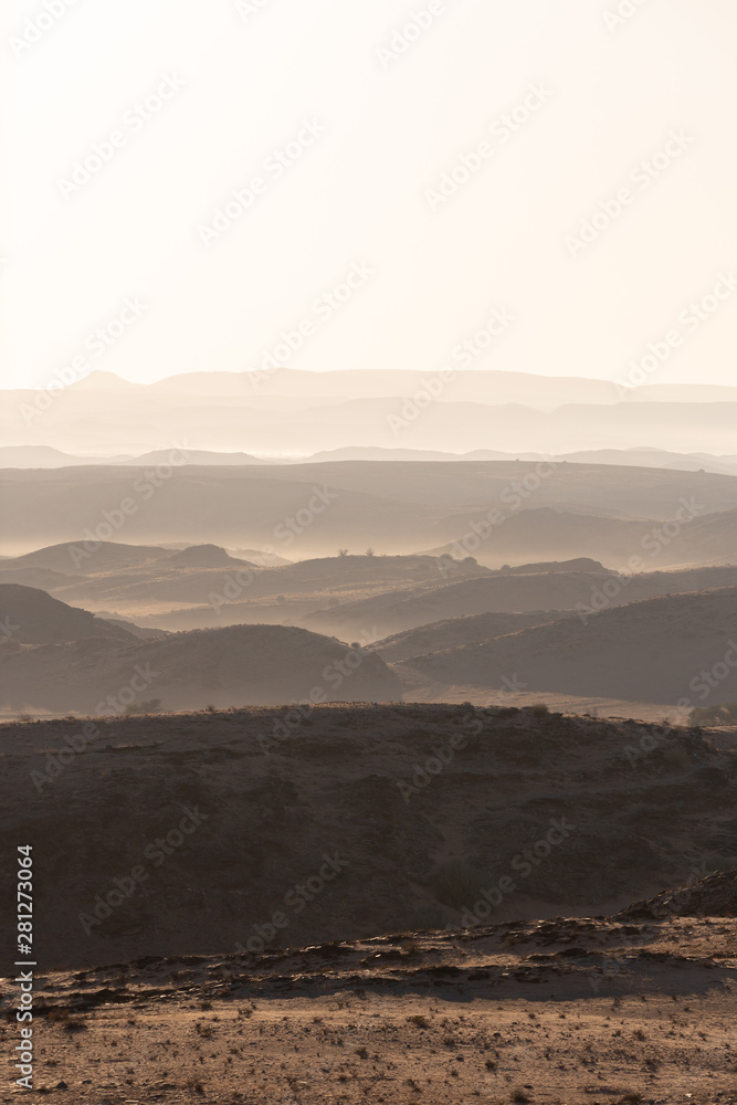 Fog above Namib Desert at Sunrise Fog above Namib Desert at Sunrise
