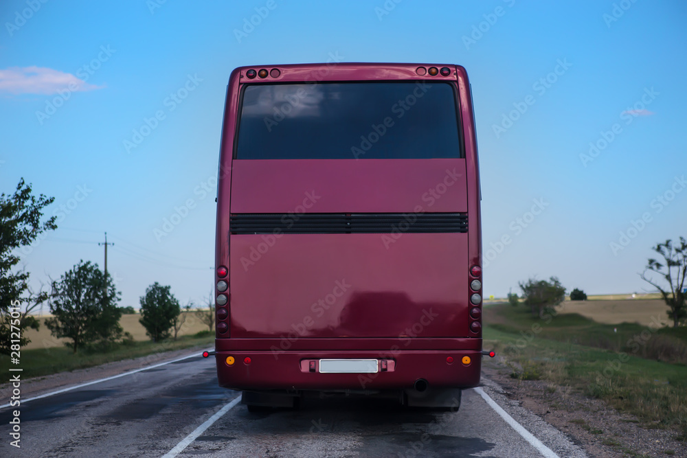 bus goes on highway