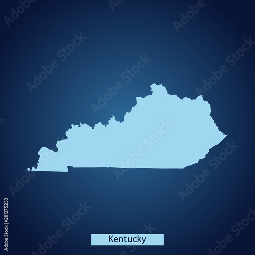 map of Kentucky © boreala