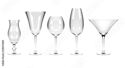Wine glasses. Set