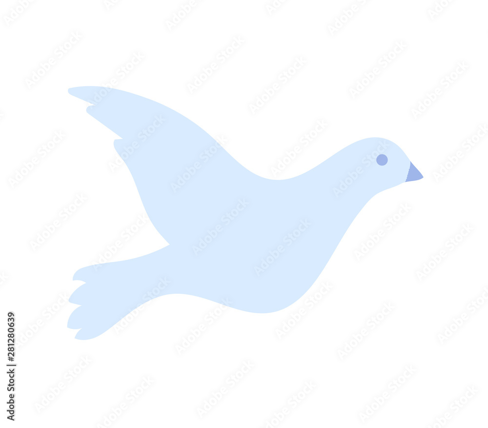 Dove isolated bird. Symbol of hope and freedom. Christianity icon Dove isolated bird. Symbol of hope and freedom. Christianity icon