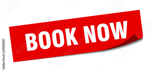 book now sticker. book now square isolated sign. book now