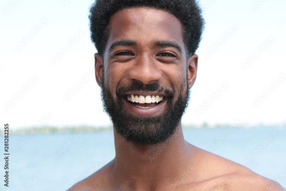 Beautiful black man outside Beautiful black man outside