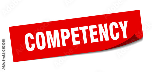 competency sticker. competency square isolated sign. competency