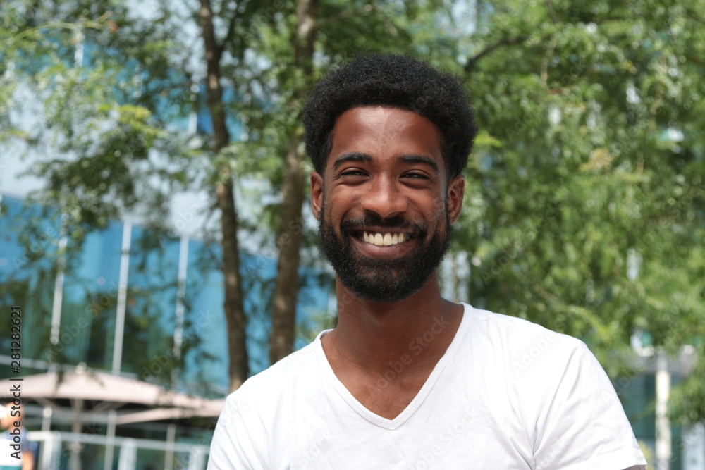 Beautiful black man outside Beautiful black man outside