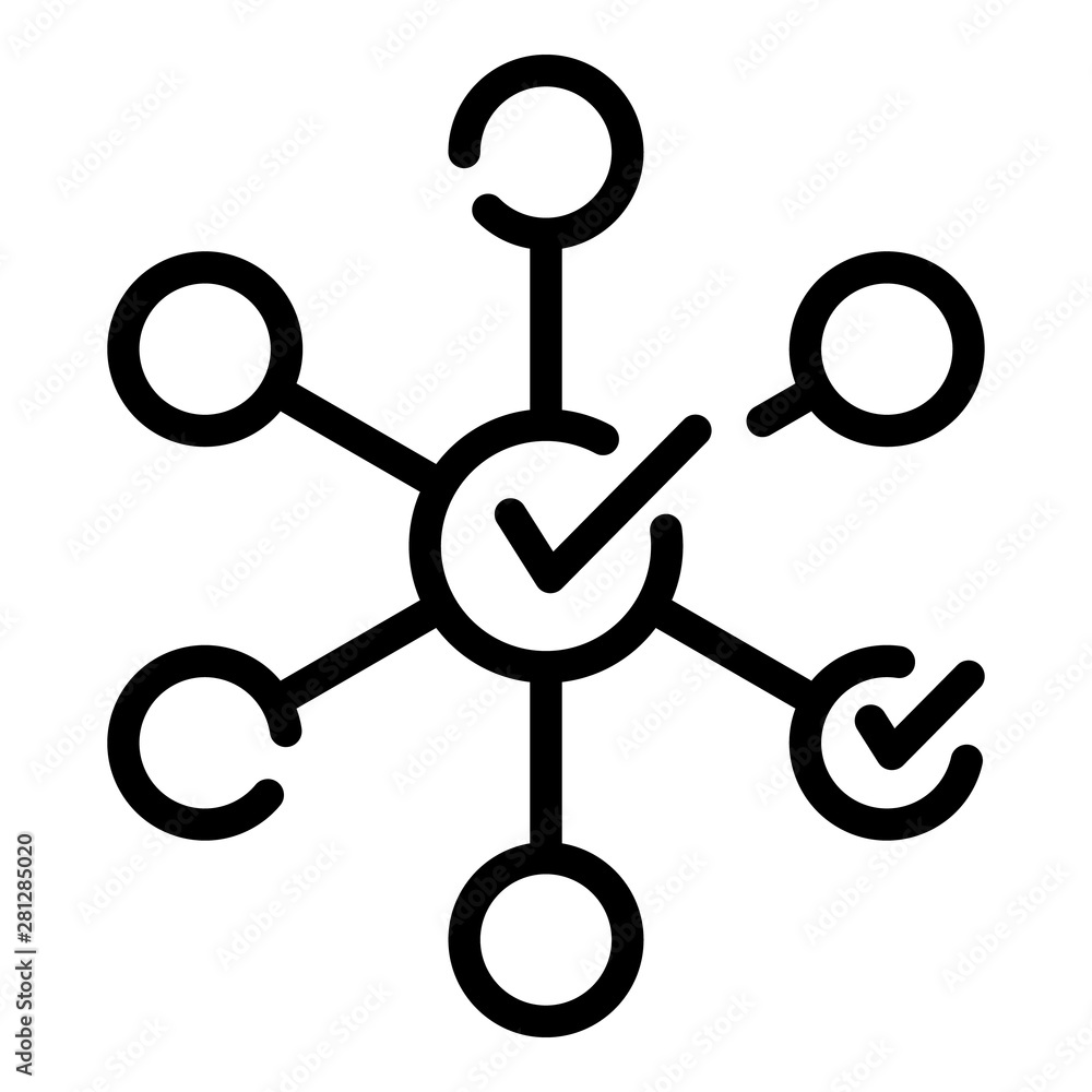 Checkboxes flower icon. Outline checkboxes flower vector icon for web design isolated on white background Checkboxes flower icon. Outline checkboxes flower vector icon for web design isolated on white background