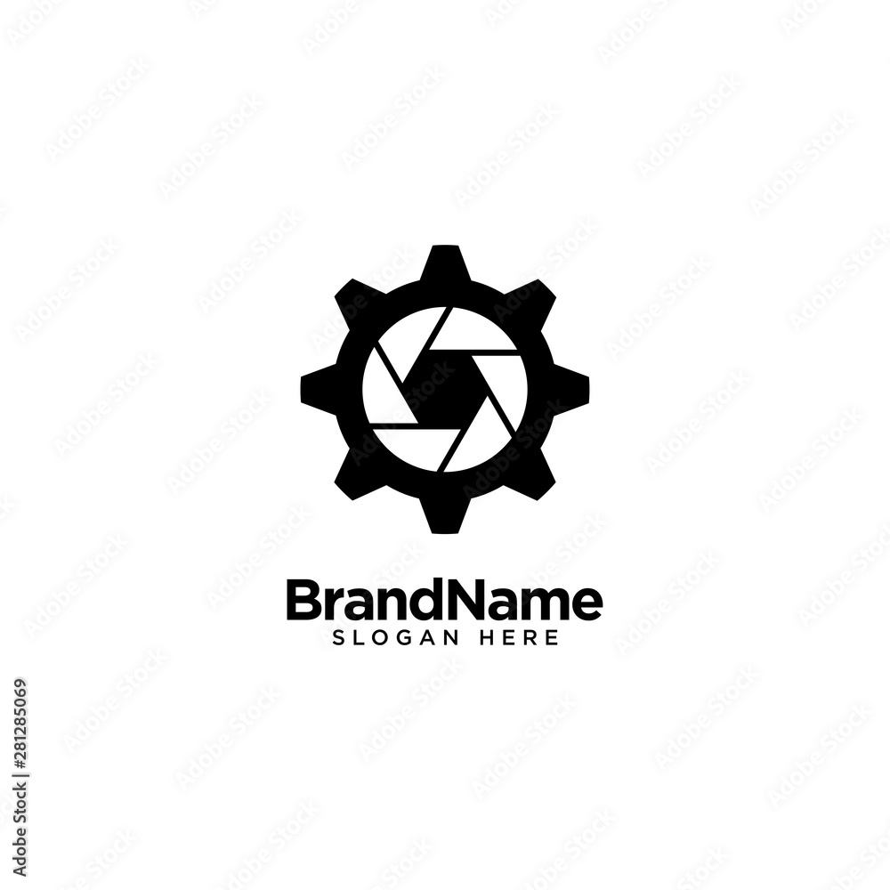 Fototapeta premium Mechanical Lens Logo Design Inspiration