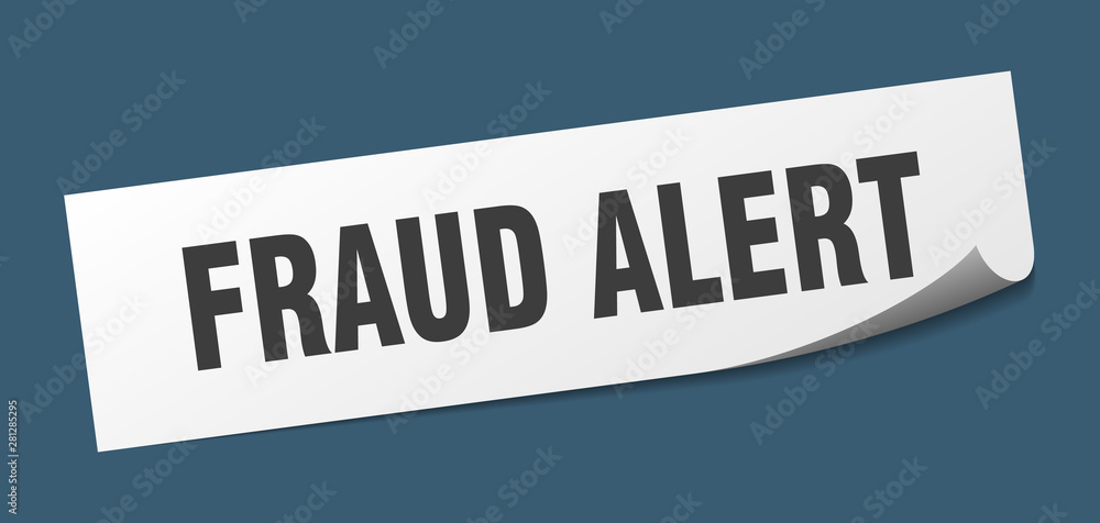 fraud alert sticker. fraud alert square isolated sign. fraud alert