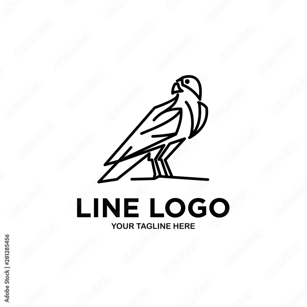 Abstract Bird Logo Design Creative Line Vector Abstract Bird Logo Design Creative Line Vector