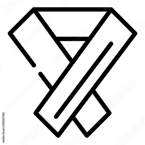 Charity ribbon icon. Outline charity ribbon vector icon for web design isolated on white background