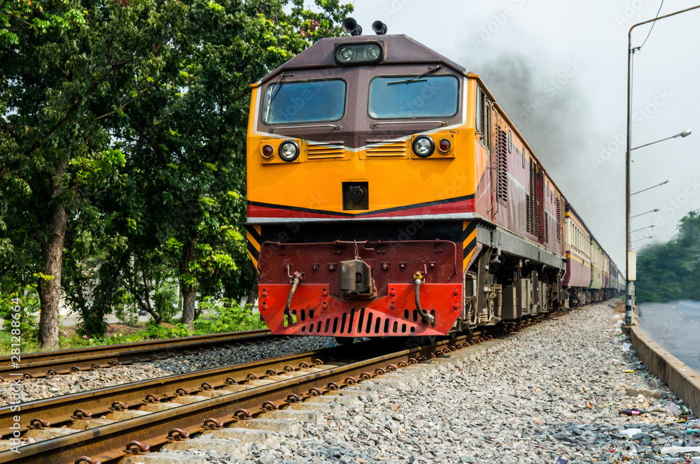 Thai Train in bangkok, focus selective