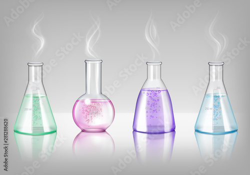 Laboratory Glassware Realistic Set