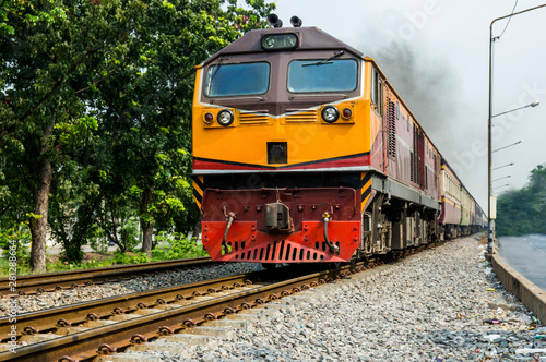 Thai Train in bangkok, focus selective
