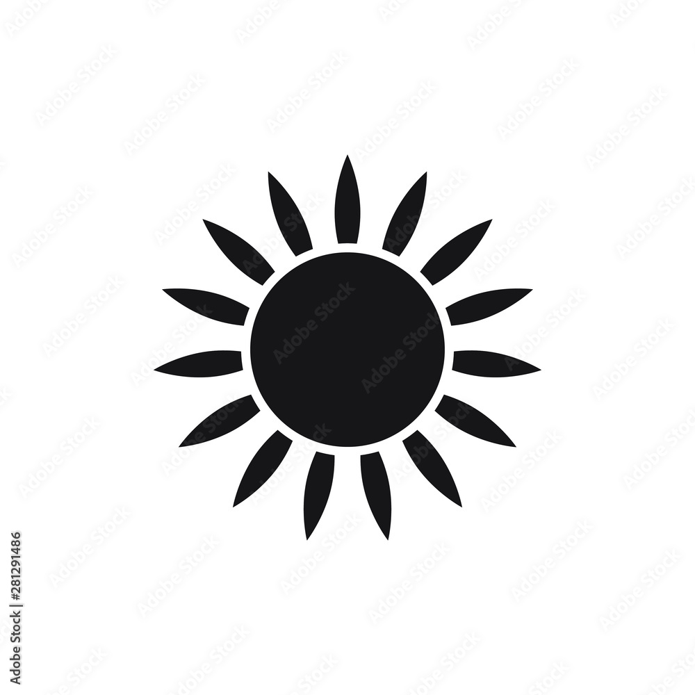 Sun icon vector isolated, sun symbol Sun icon vector isolated, sun symbol