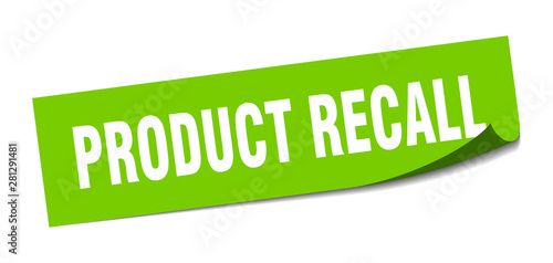 product recall sticker. product recall square isolated sign. product recall © Aquir