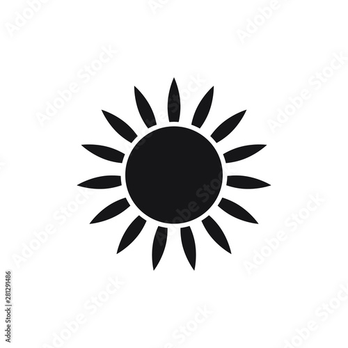 Sun icon vector isolated, sun symbol
