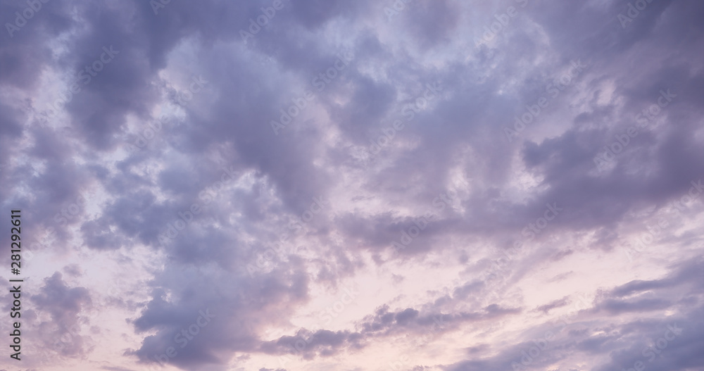 blue sky with white clouds during pink summer sunset
