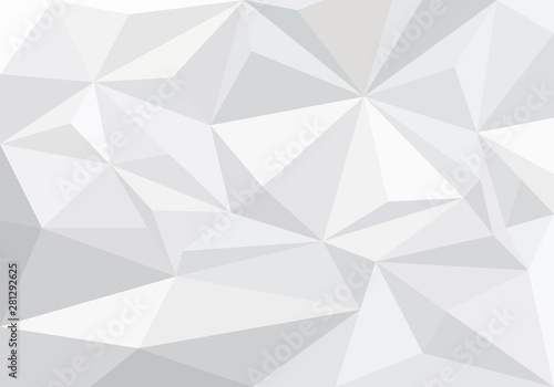 Abstract triangle 3D background. White geometric shapes.
